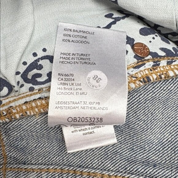 Free People We the Free Aster High Rise Relaxed Straight Jeans Boho Denim 29 - Picture 9 of 10